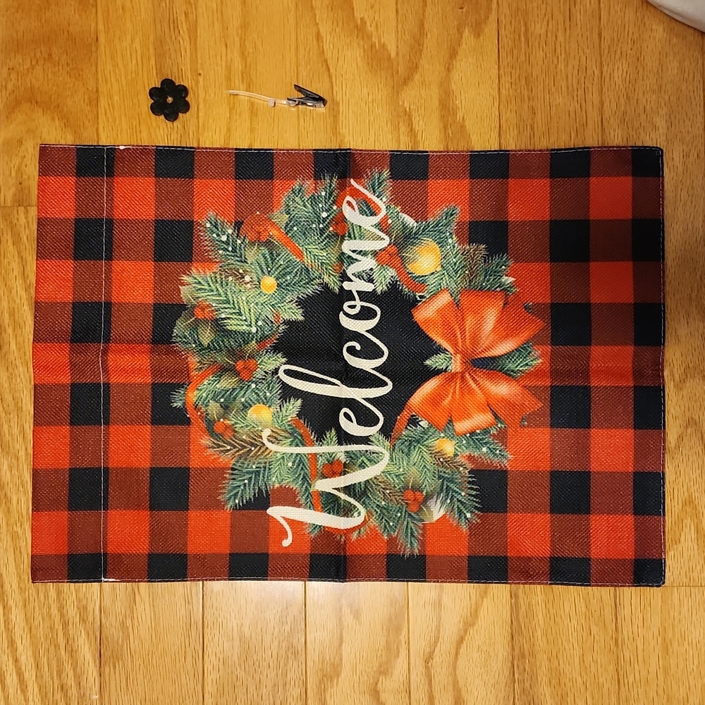 Christmas "Welcome" Yard Flag